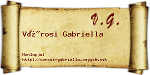 Városi Gabriella névjegykártya
